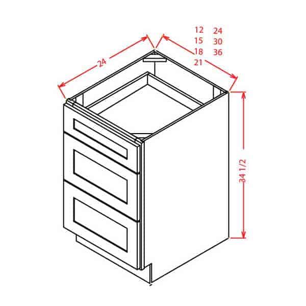 Drawer Base - 3 Drawer