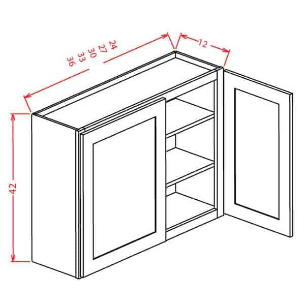 Double Door - 42 High Wall Cabinet
