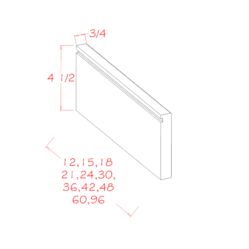 Toe Kick Apron Molding 12 long