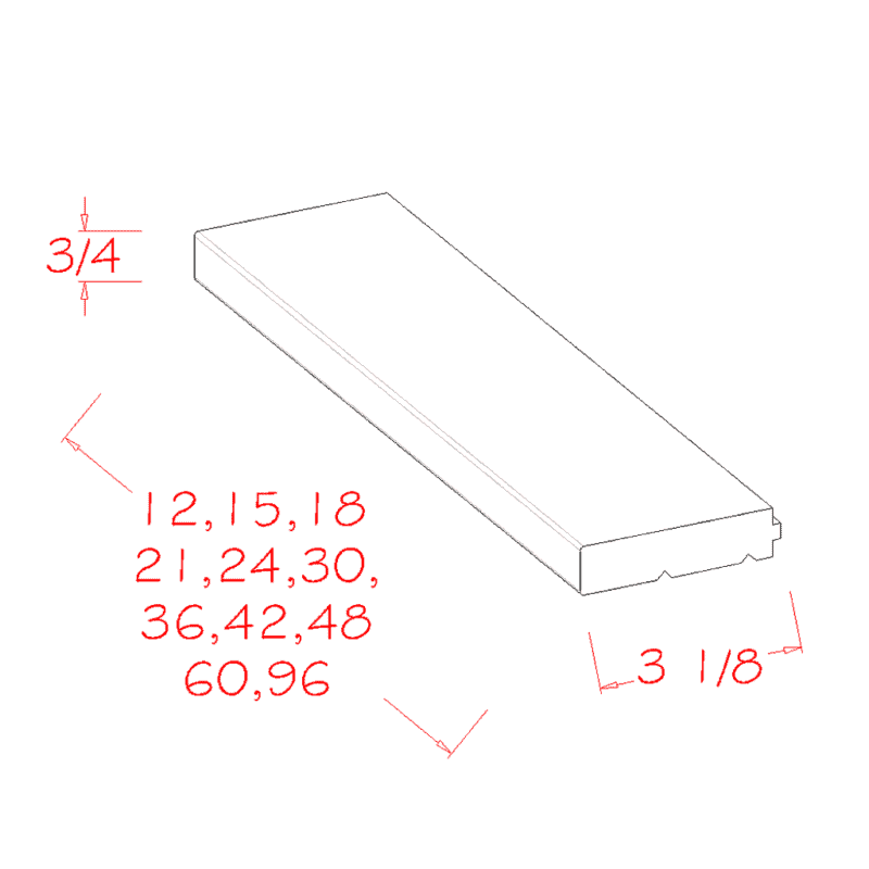 Toe Kick Apron Support 12 long