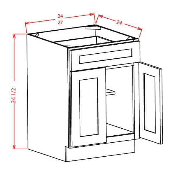 Single Drawer Base - Double Door