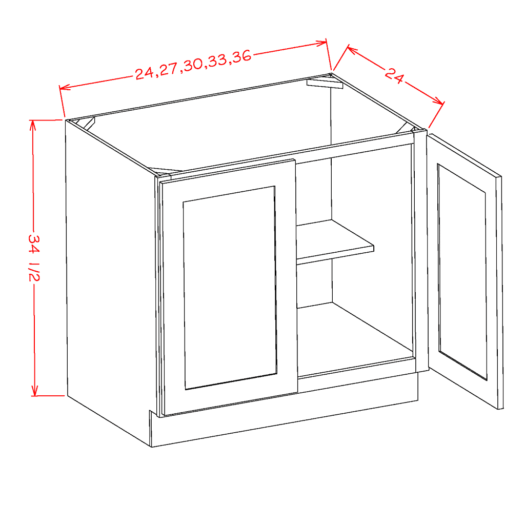 Full Height Base - Double Door