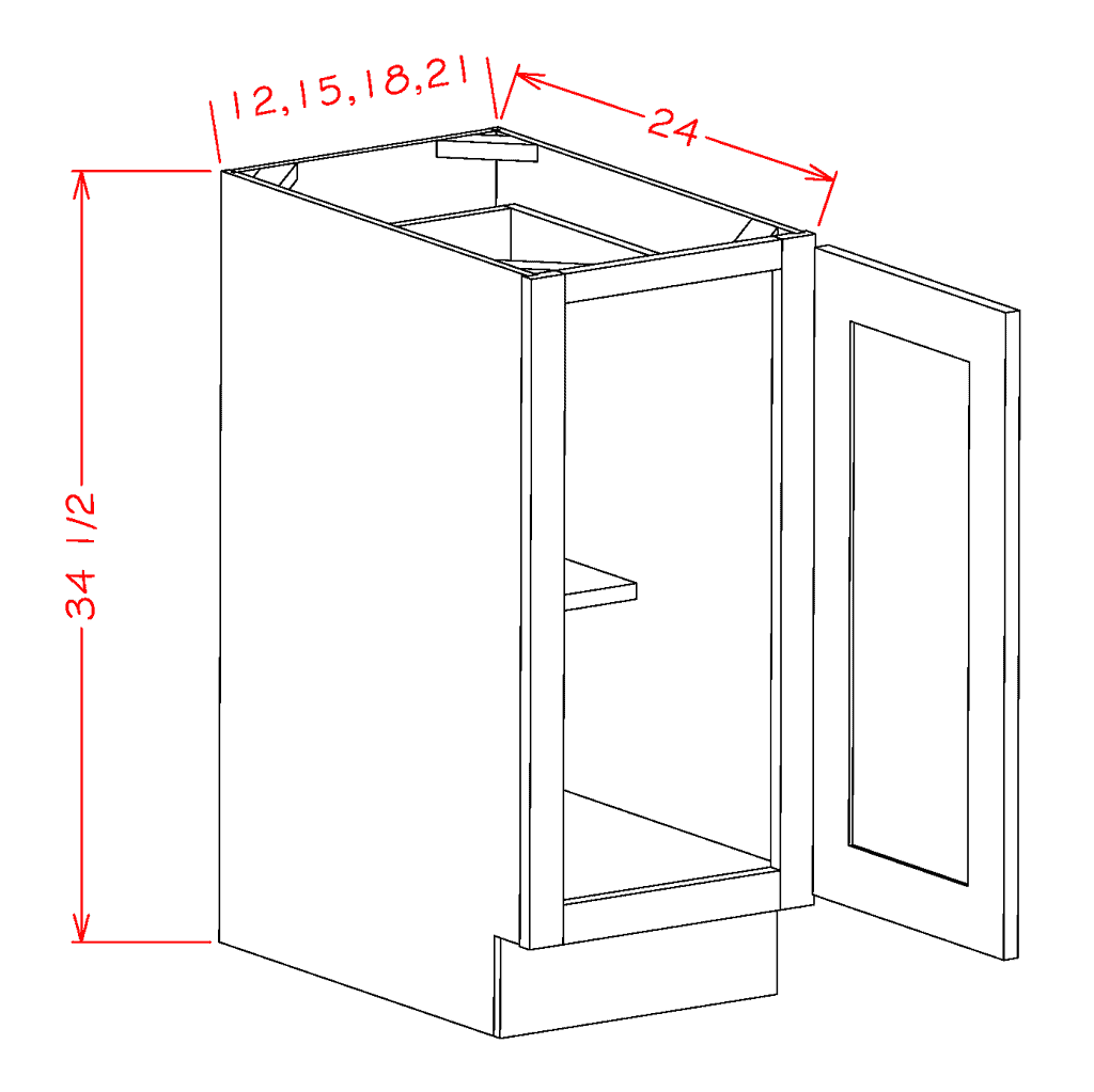 Full Height Base - Single Door