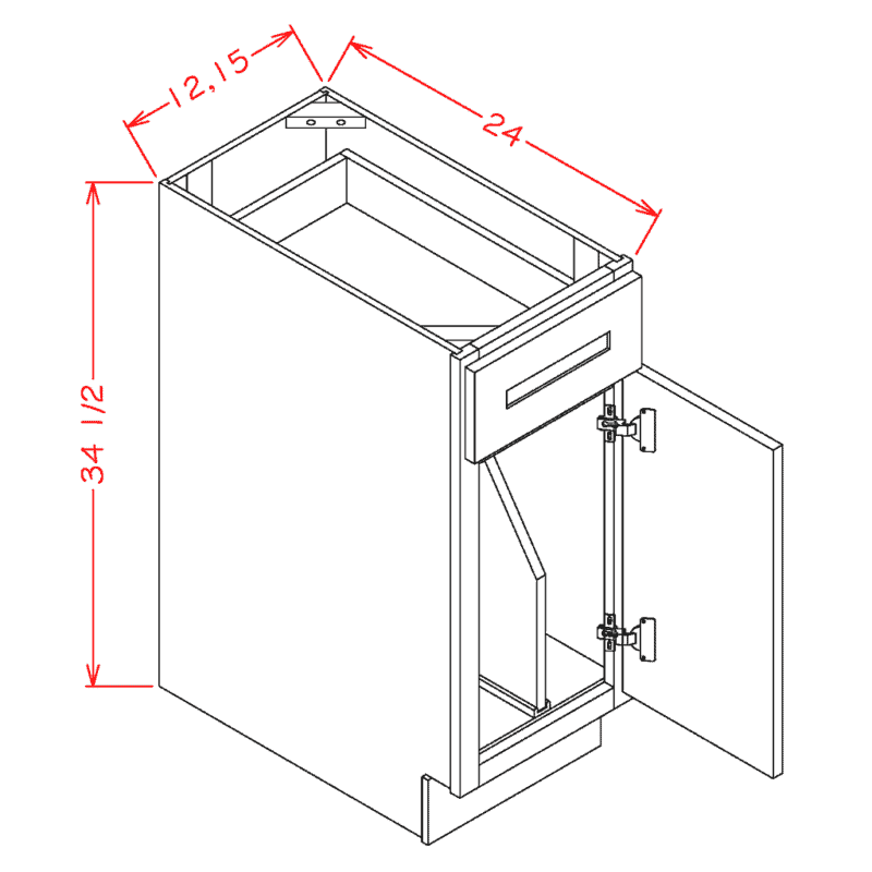 BASE CABINET WITH TRAY DIVIDERS - 12