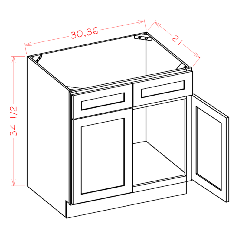Vanity Sink Base Cabinet - 33W